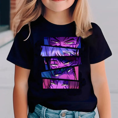Kpop Demon Hunters Children'S T Shirt Short Sleeve T-Shirt Kids Cute Kpop Demon Hunters Tiger Harajuku Tshirt for Boys Girls